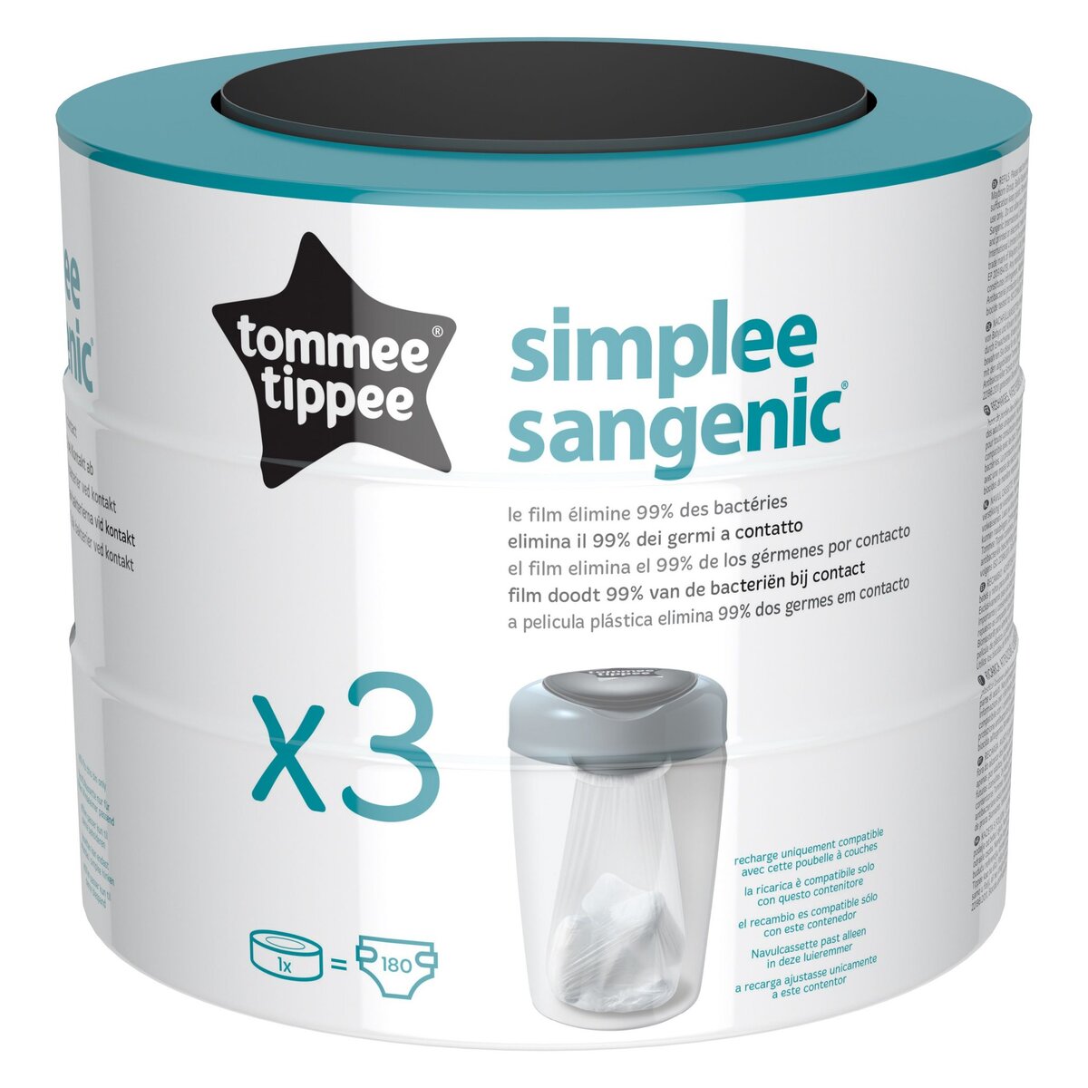 Recharges poubelle SIMPLEE x3 TOMMEETIPPEE, Vente en ligne de Couche et  accessoires