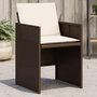 Voir la diapositive 1 : VIDAXL Chaises de jardin avec coussins lot de 4 marron resine tressee