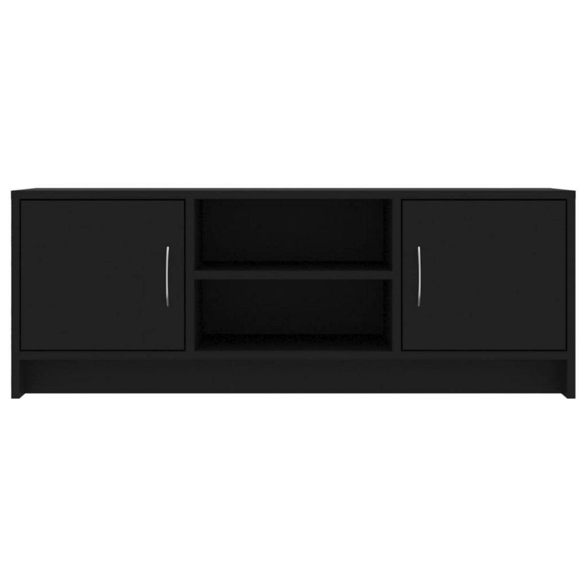 VIDAXL Meuble TV noir 102x30x37,5 cm bois d'ingenierie