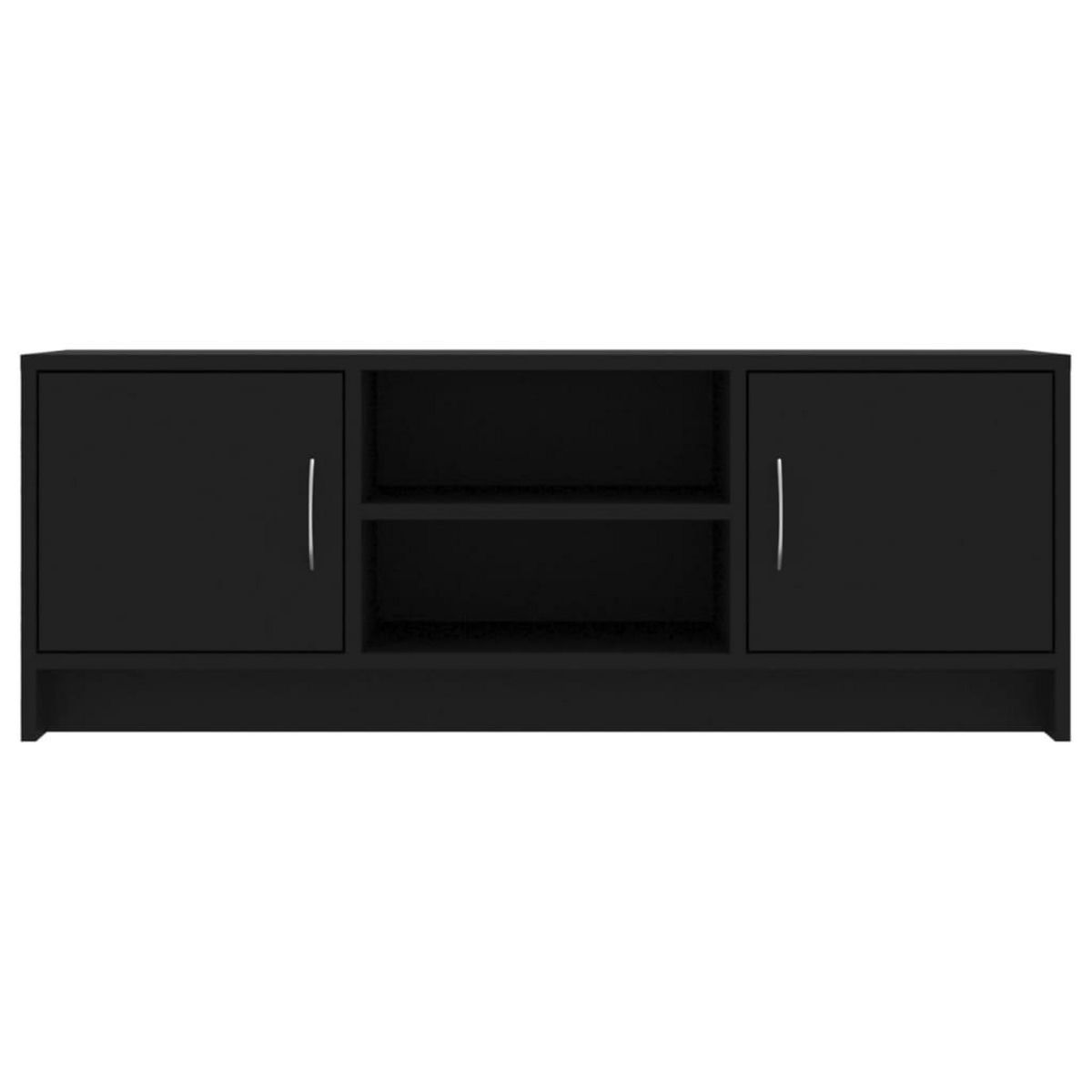 VIDAXL Meuble TV noir 102x30x37,5 cm bois d'ingenierie