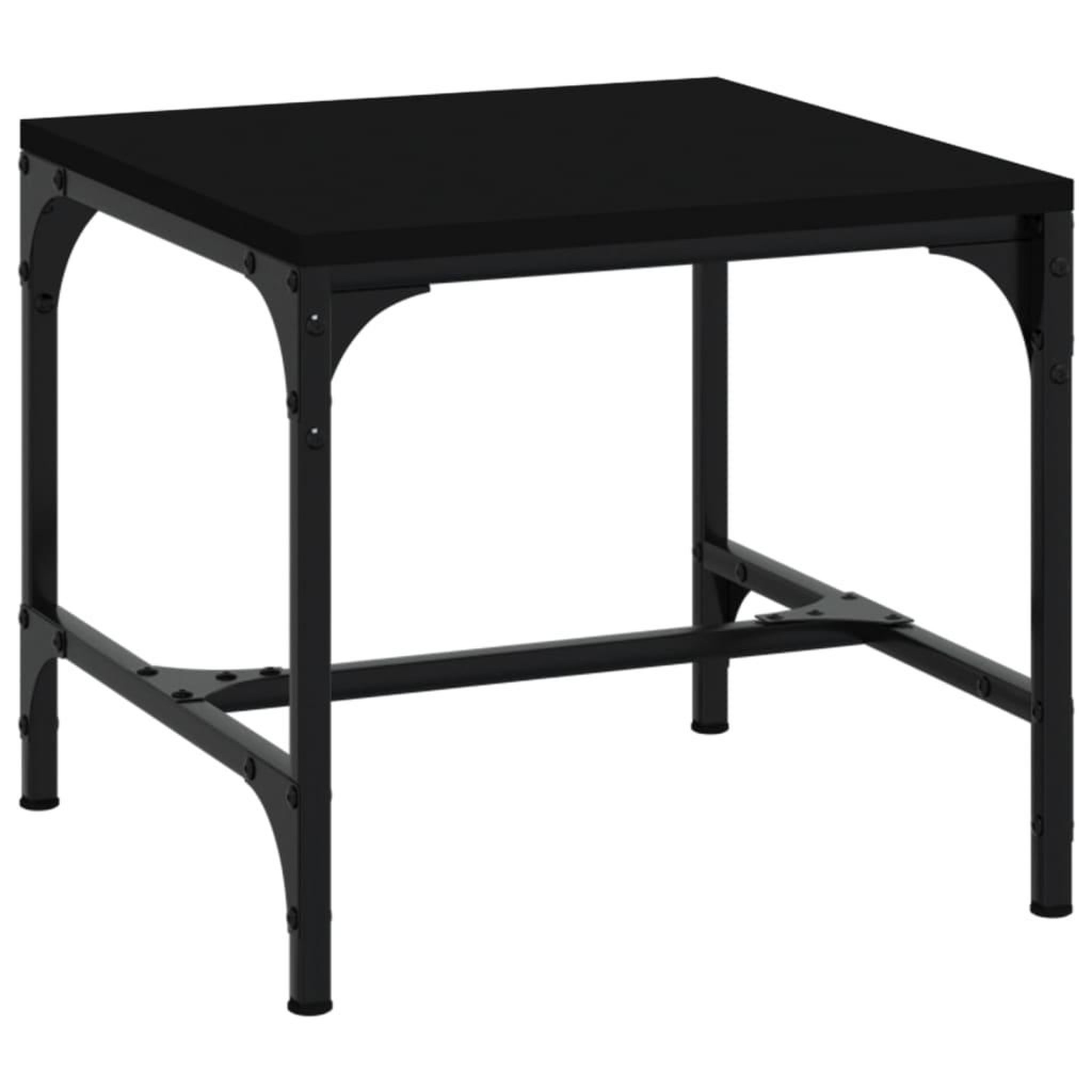 Voir la diapositive 2 : VIDAXL Table basse Noir 50x50x35 cm Bois d'ingenierie