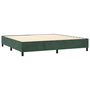 Voir la diapositive 5 : VIDAXL Sommier a lattes de lit matelas et LED Vert fonce 200x200 cm
