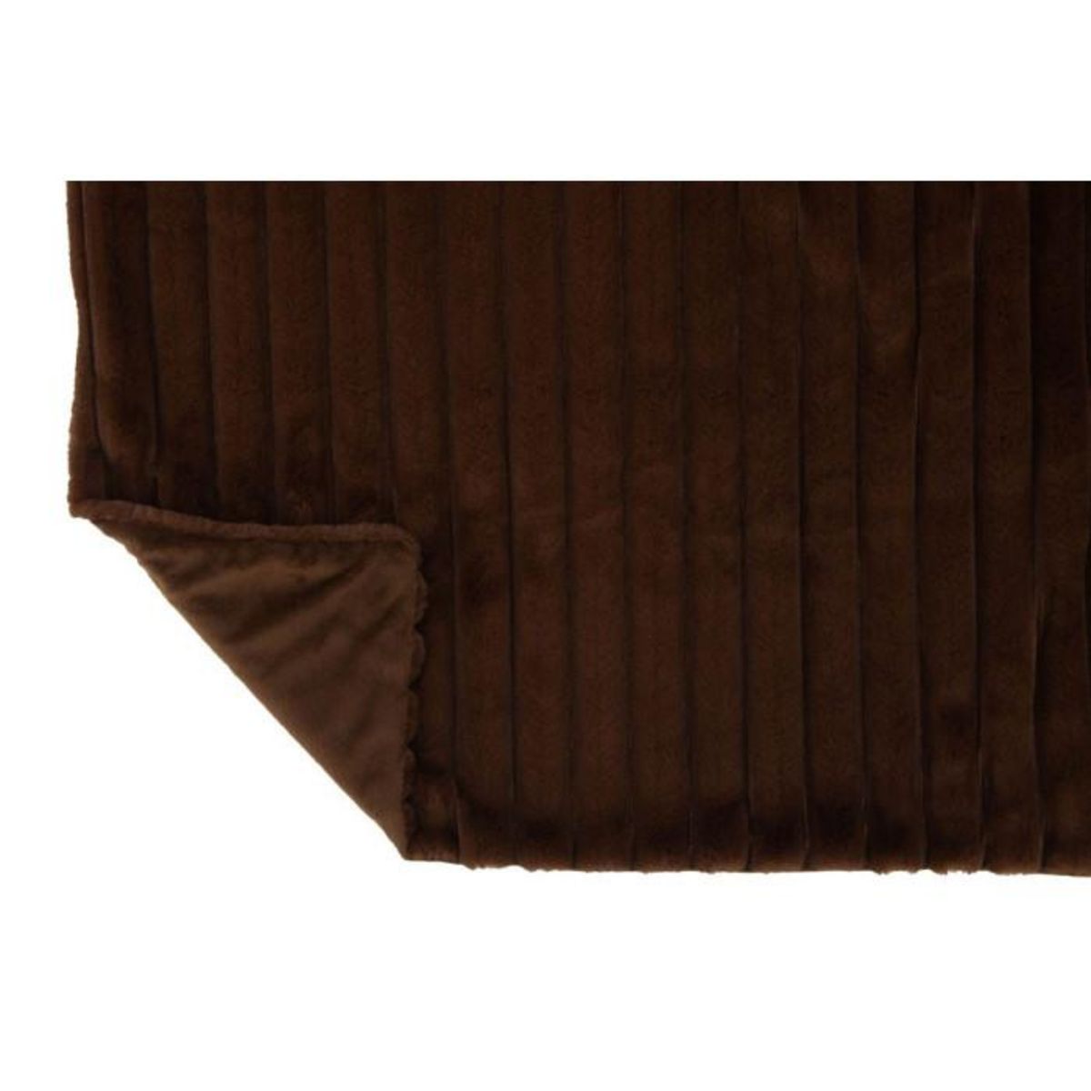 Paris Prix Plaid Design Uni  Corduroy  130x180cm Chocolat Marron