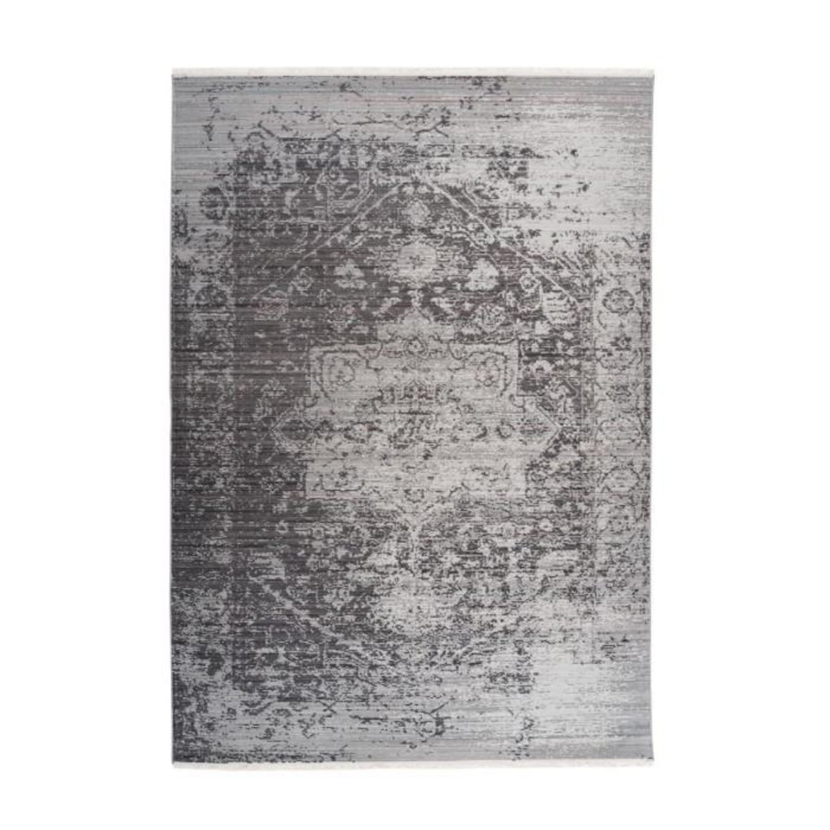 Paris Prix Tapis Vintage à Franges  Baroque VIII  Gris
