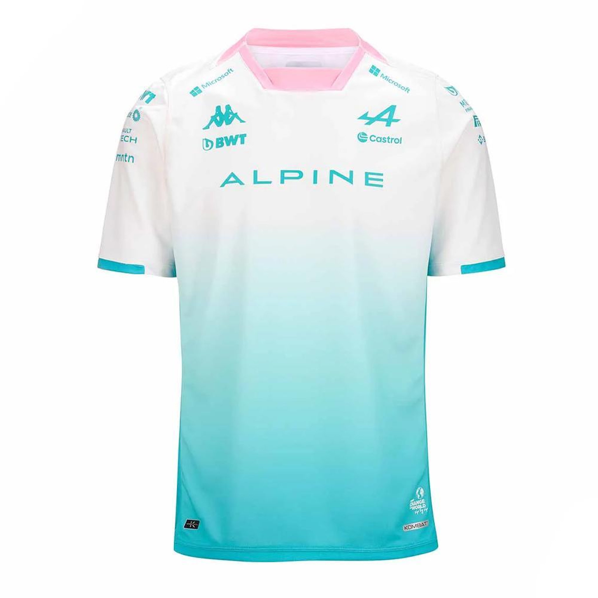 Voir la diapositive 1 : KAPPA Maillot Blanc/Rose Homme Kappa Kombat