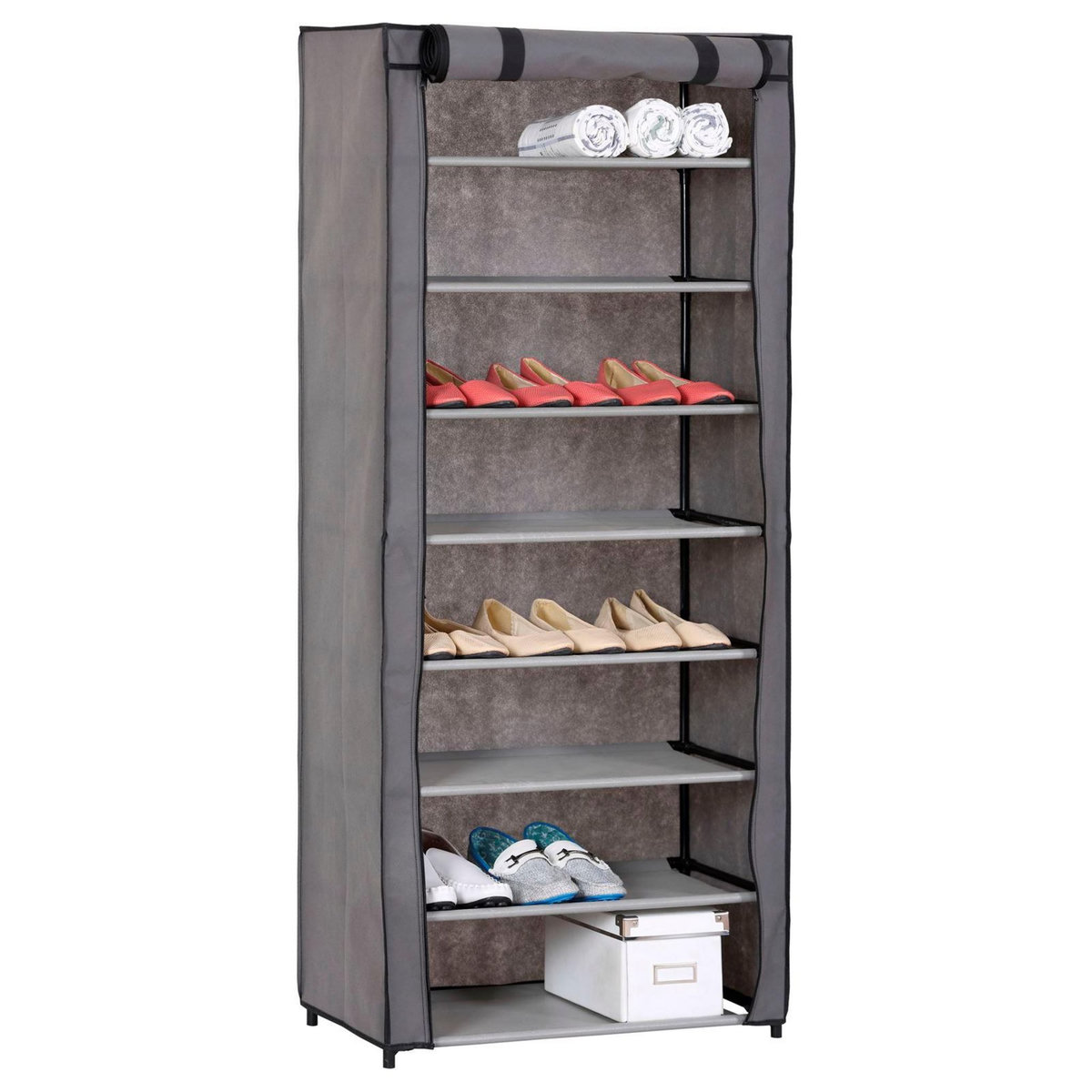 IDIMEX Meuble à chaussures en tissu TAMARA, 8 tablettes