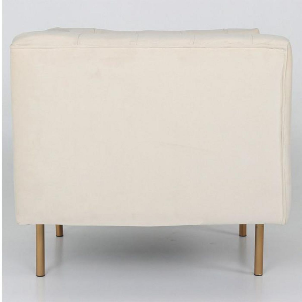 Paris Prix Fauteuil Design en Velours  Natacha  78cm Beige