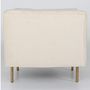 Voir la diapositive 3 : Paris Prix Fauteuil Design en Velours  Natacha  78cm Beige