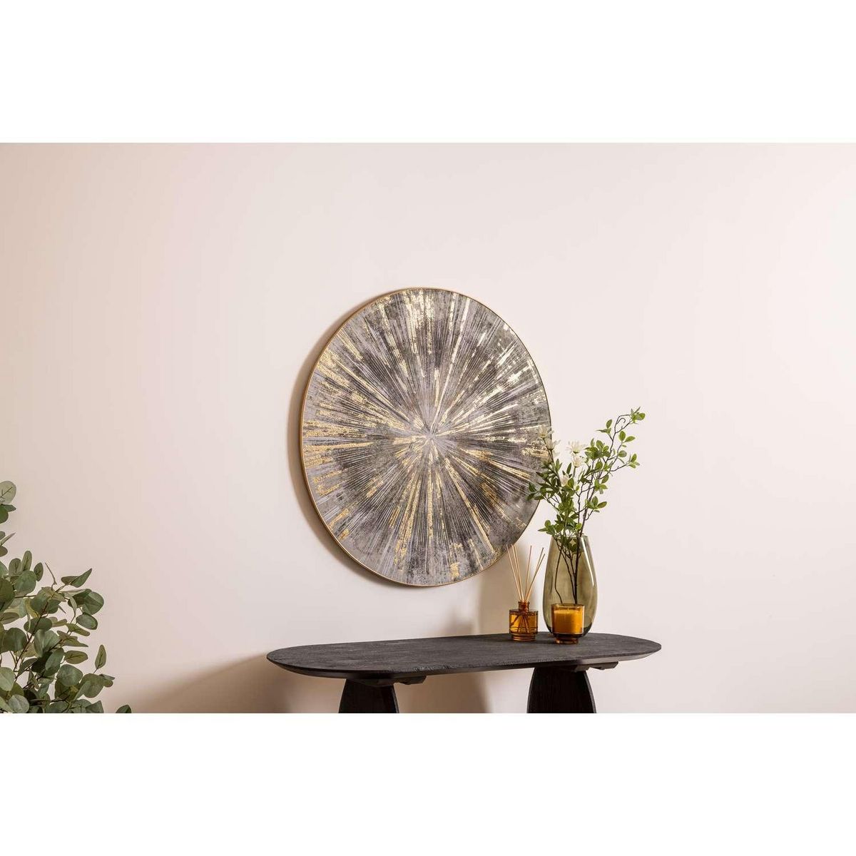 ATMOSPHERA Déco murale IZZI - Diam 80 cm - Gris