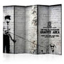 Voir la diapositive 1 : Paris Prix Paravent 5 Volets  Banksy - Graffiti Area  172x225cm