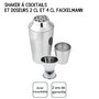 Voir la diapositive 5 : Fackelmann Set Shaker à cocktails en inox 400 ml et Doseur à alcool 2 cl et 4 cl Fackelmann Bar Concept