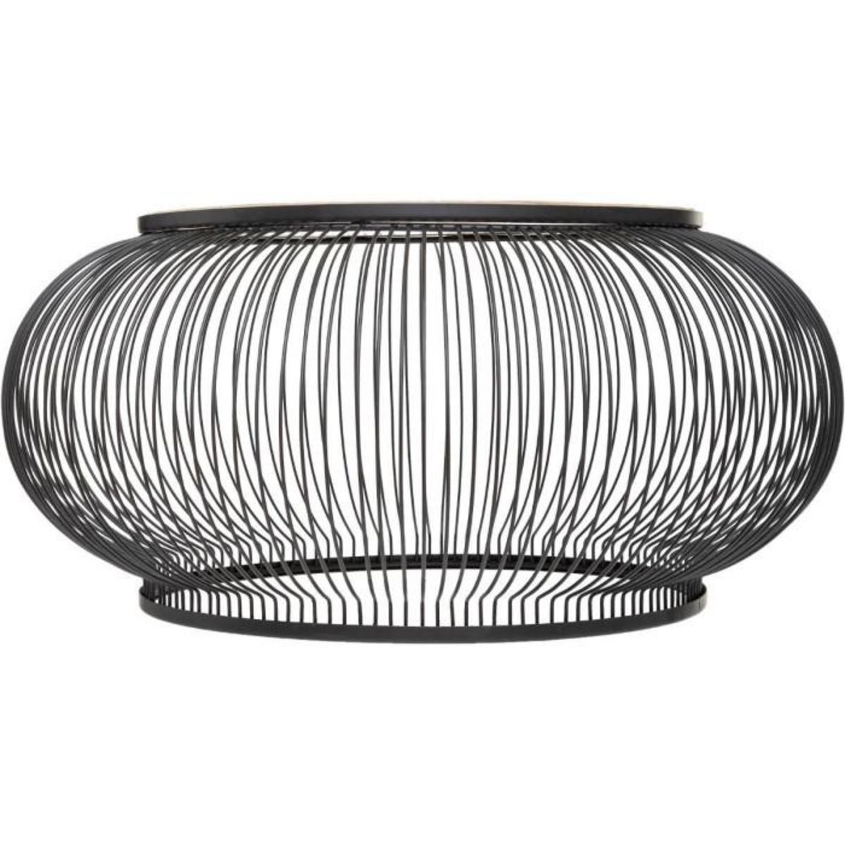 ATMOSPHERA Lot de 2 Tables Basses  Manguier  90cm Noir