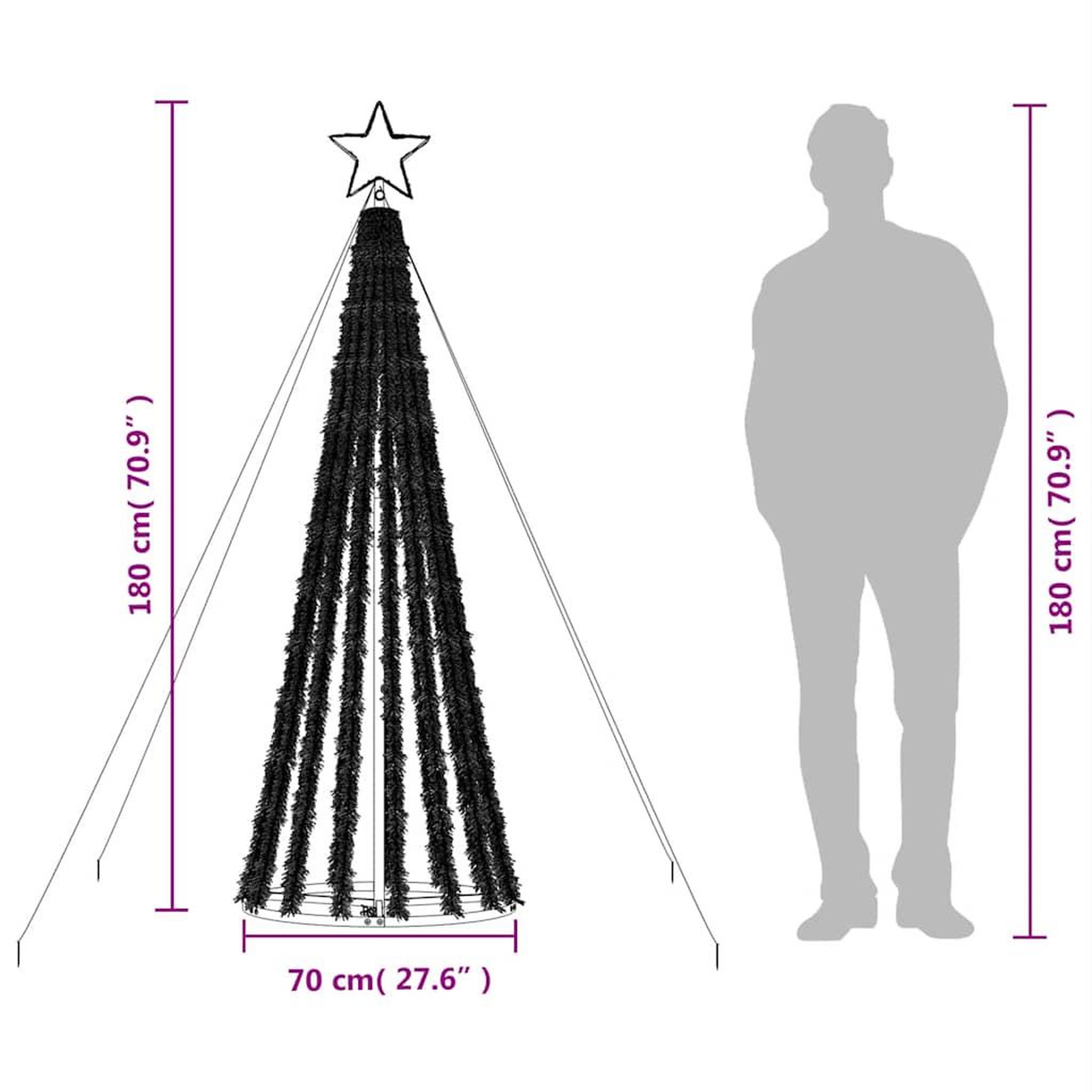 Voir la diapositive 6 : VIDAXL Sapin de Noël a LED 275 LED blanc froid 180 cm
