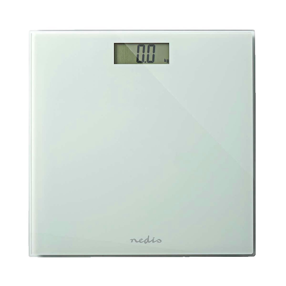 NEDIS Pèse-personne Nedis Blanc extra-plat en verre trempé