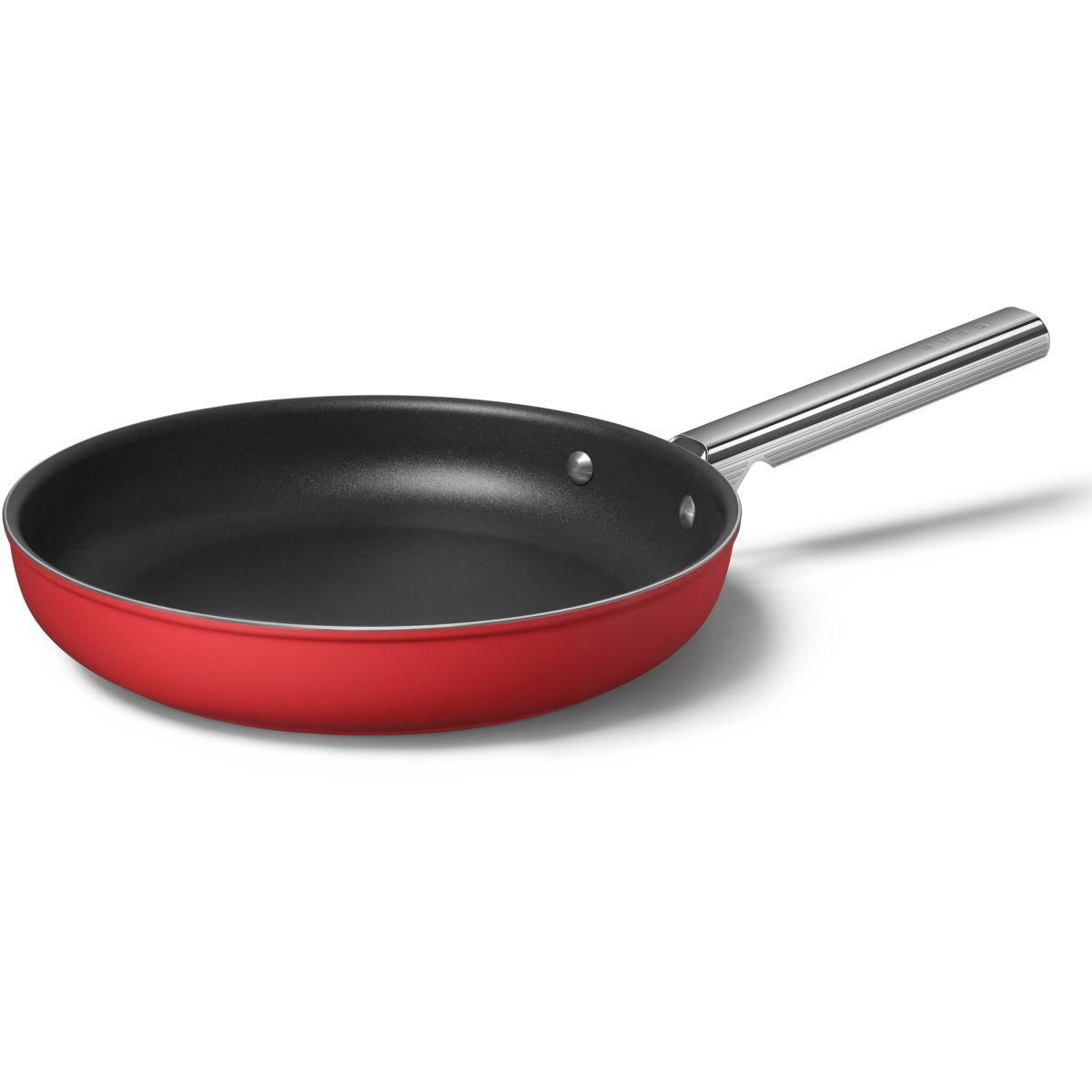 SMEG Poêle diam 28 cm tout feux rouge mat