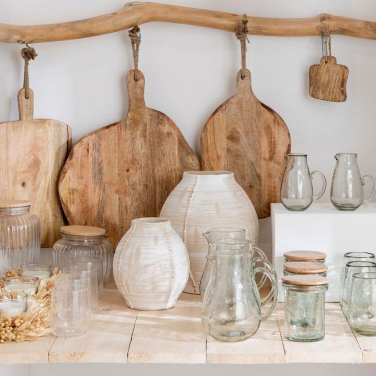 Paris Prix Vase Déco en Argile  Rudy  20cm Beige