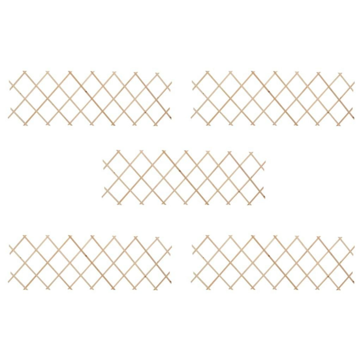 VIDAXL Cloture a treillis 5 pcs Bois de sapin 180x60 cm