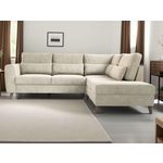 BEST MOBILIER Aubepine - canapé d'angle réversible 5 places - convertible avec coffre - en velours côtelé. Coloris disponibles : Gris, Beige