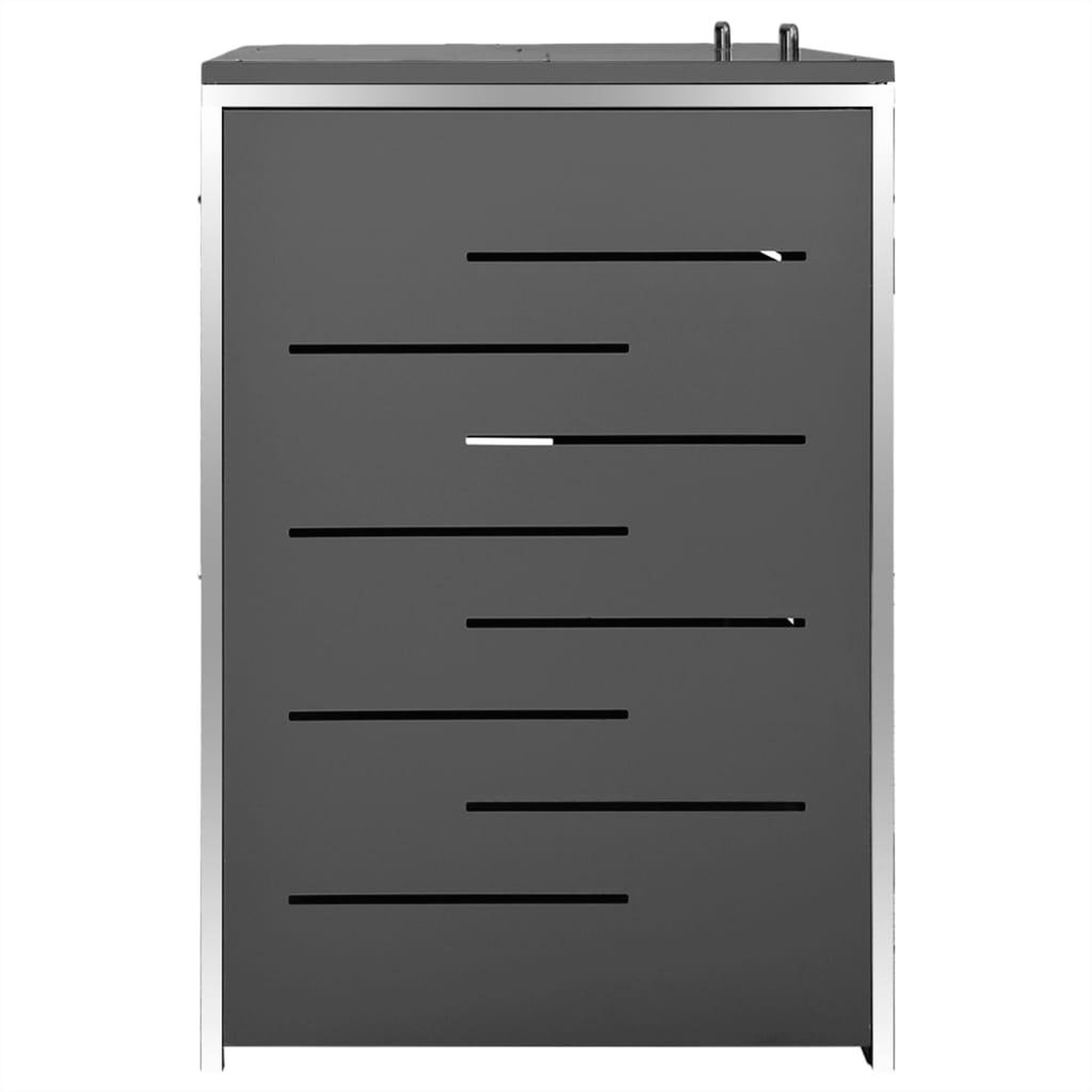 Voir la diapositive 5 : VIDAXL Abri pour deux poubelles 138x77,5x112,5 cm Inox