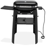 Weber Barbecue électrique lumin black stand sur pieds, 49x33 cm