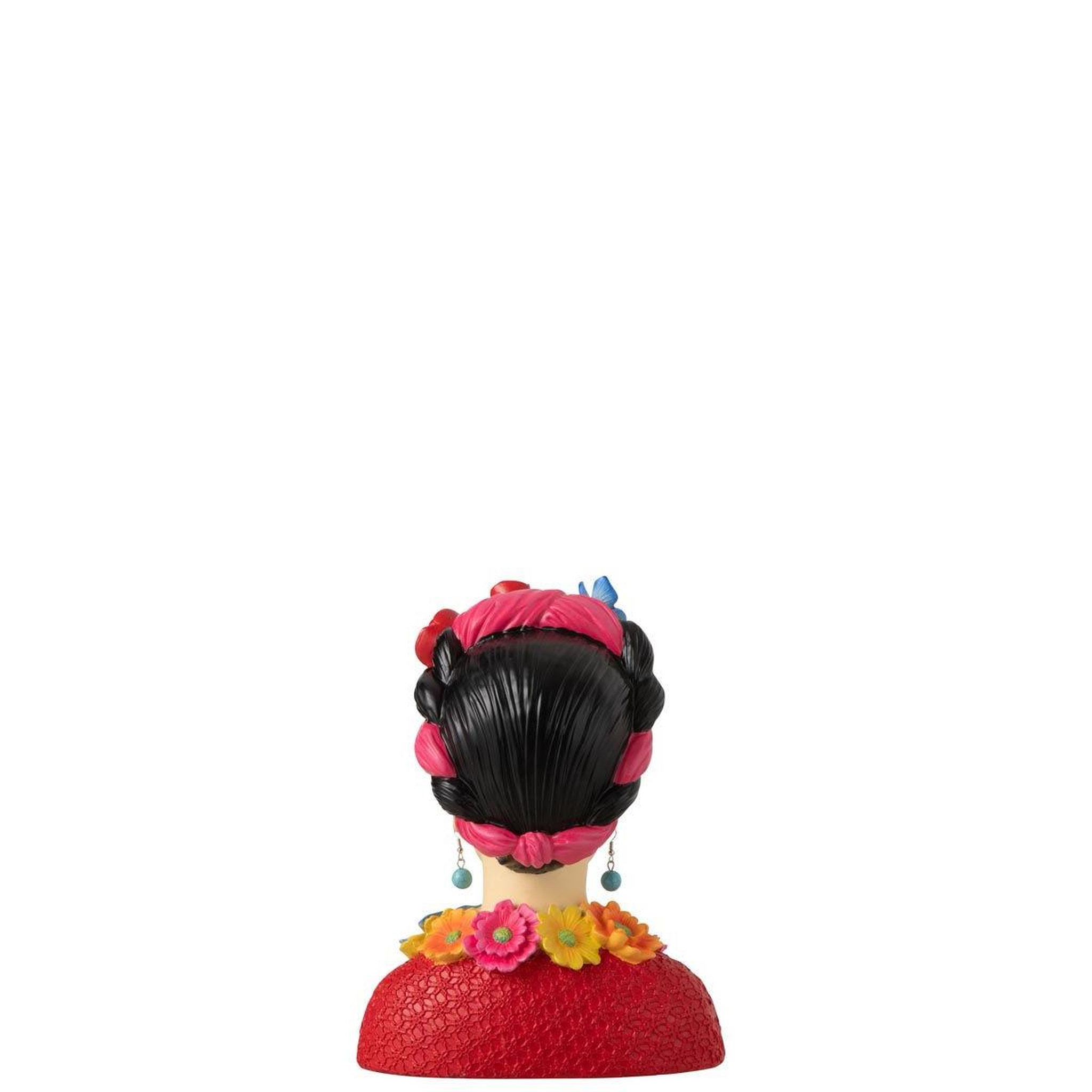 Voir la diapositive 3 : J-LINE Statuette déco buste  frida khalo  22cm multicolore