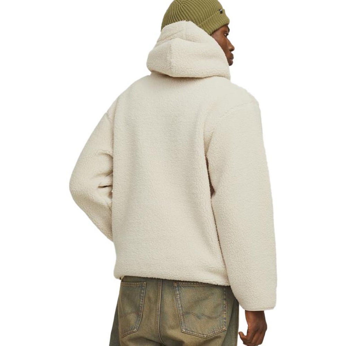 Jack & Jones Sweat à Capuche Polaire Ecru Homme Jack & Jones Frederiksberg