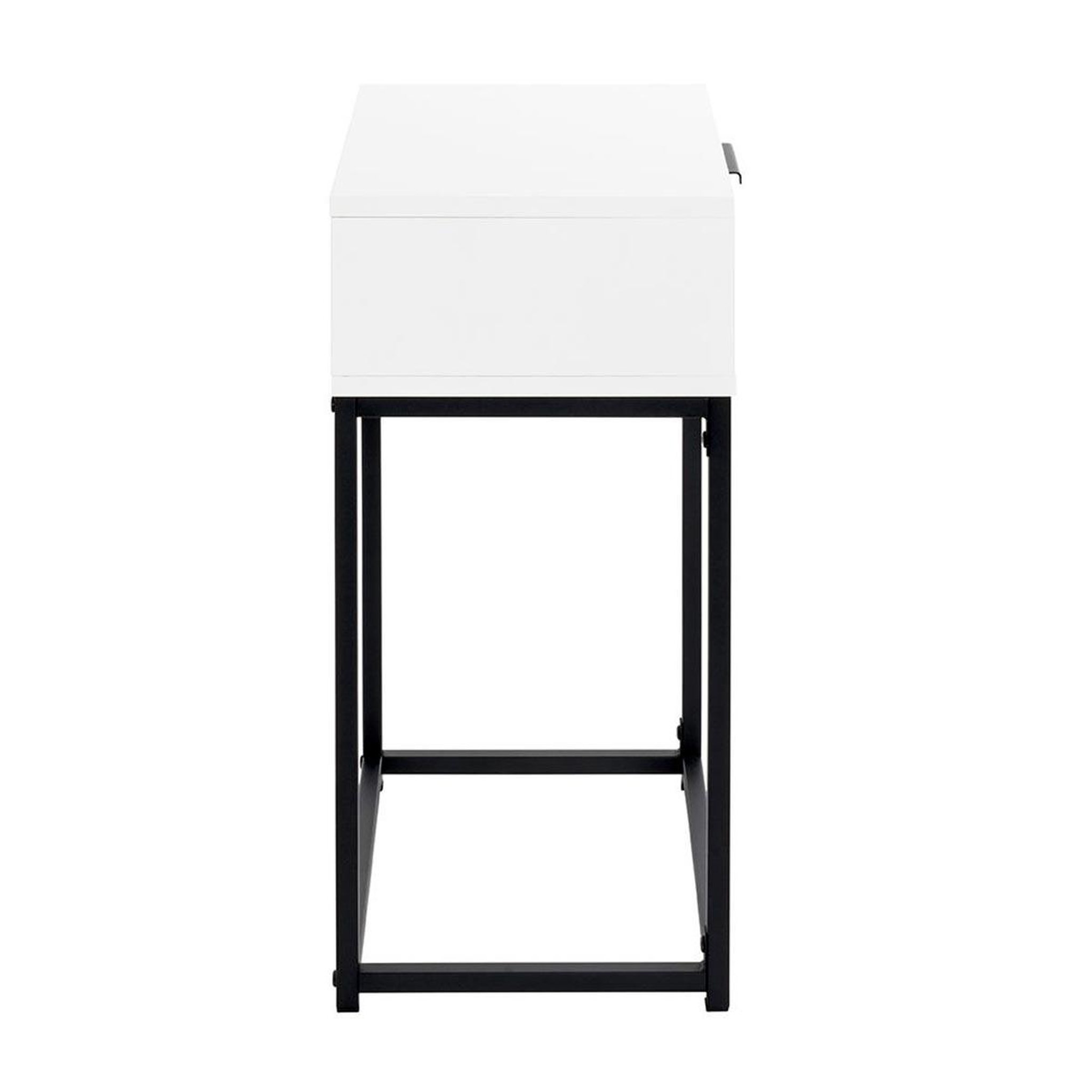 Voir la diapositive 3 : Paris Prix Table de chevet 1 tiroir  maluma  60cm blanc & noir