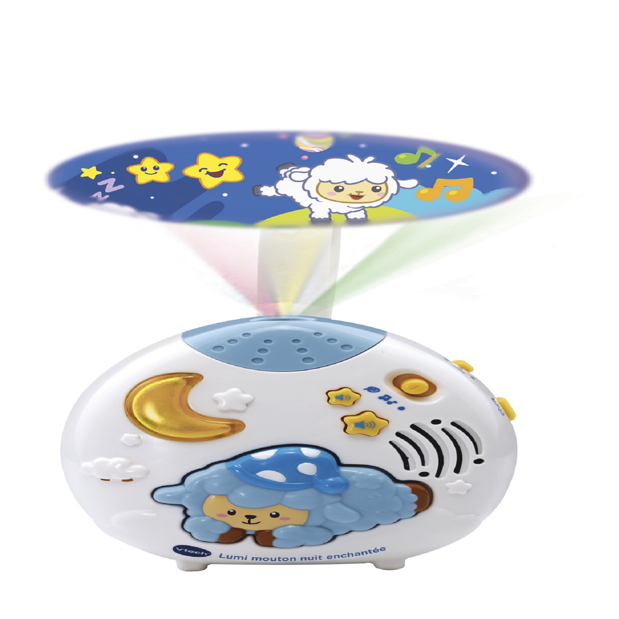Voir la diapositive 1 : VTECH Veilleuse Lumi mouton nuit enchantée bleu