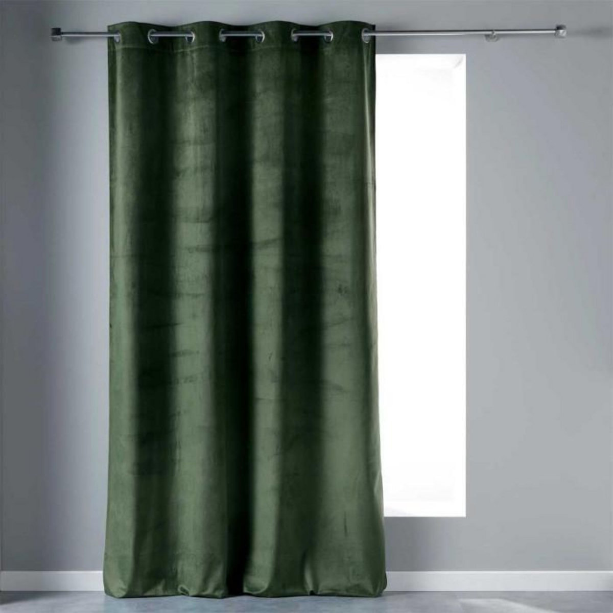 Paris Prix Rideau à Œillets  Velvetine  140x240cm Vert Kaki