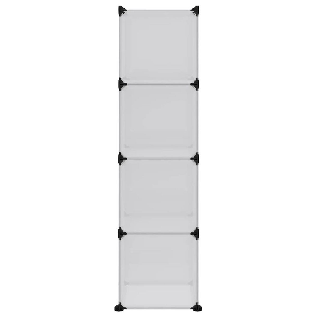 VIDAXL Cubes de rangement 12 pcs avec portes Transparent PP