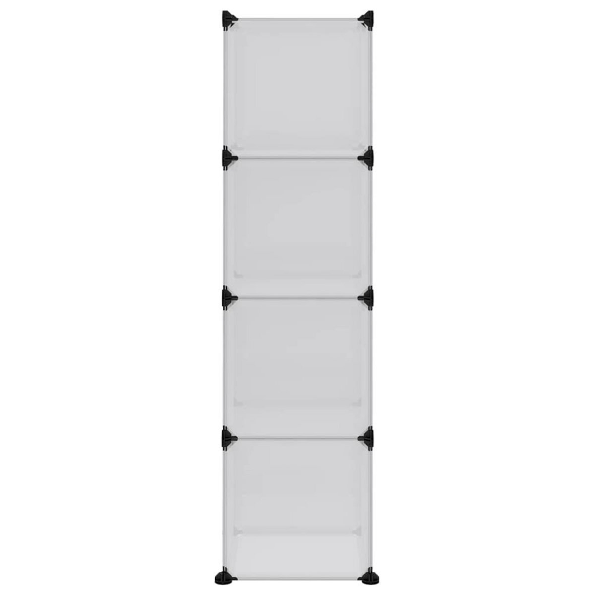 VIDAXL Cubes de rangement 12 pcs avec portes Transparent PP