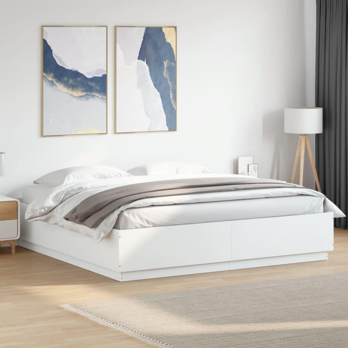 VIDAXL Cadre de lit sans matelas blanc 180x200 cm