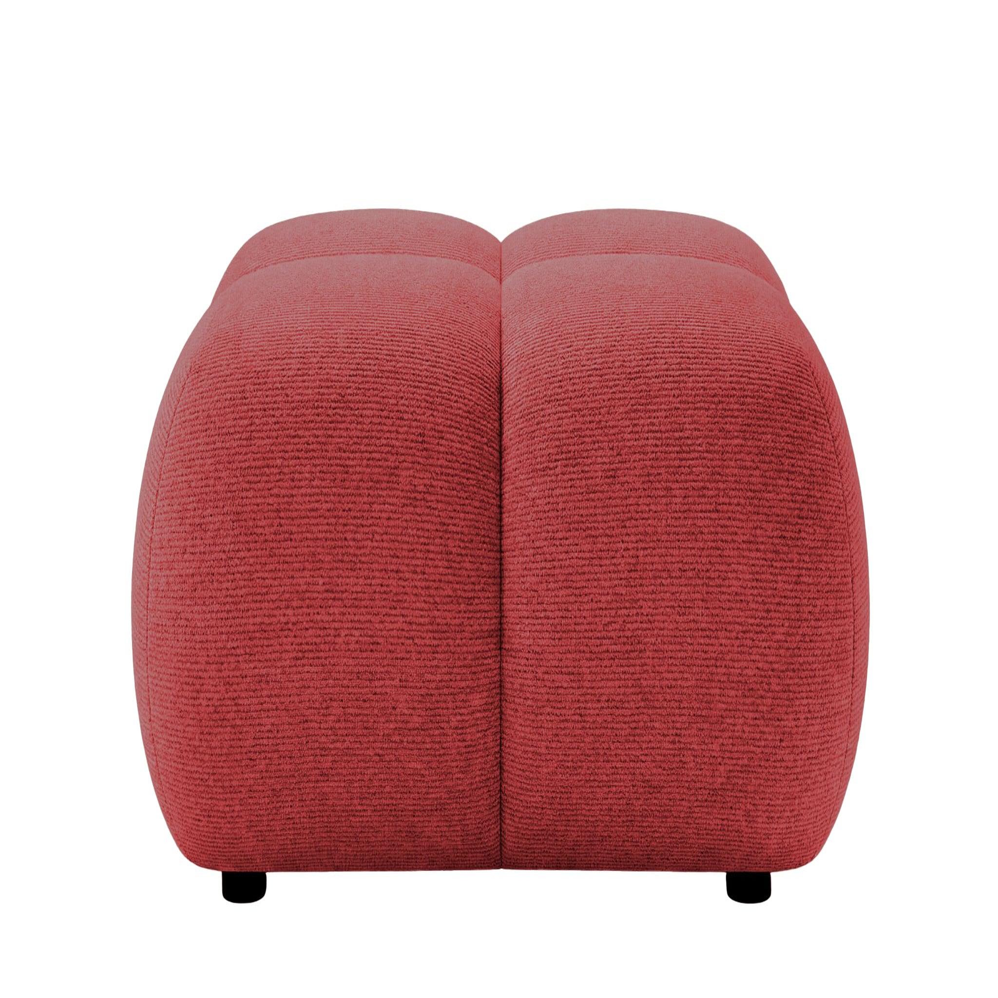 Voir la diapositive 1 : CASANOVA PARIS Constance - pouf en tissu chenille 72x72x43.5