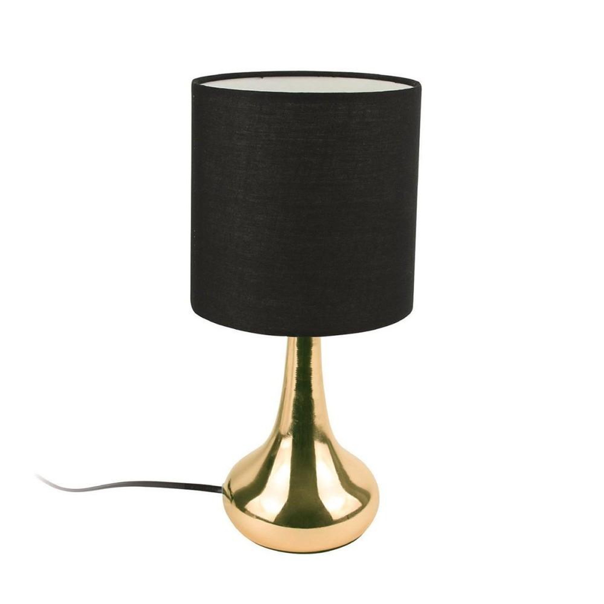 The Home Deco Factory Lampe à poser touch dorée noir