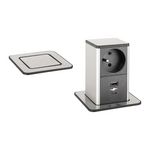 CENTRALE BRICO Prise StrongPower PowerUp, 1x230V, USB, Acier inoxydable, Fr