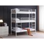Voir la diapositive 2 : Habitat et Jardin Lit triple superposé metal  Havin  - 90 x 190 cm - Blanc