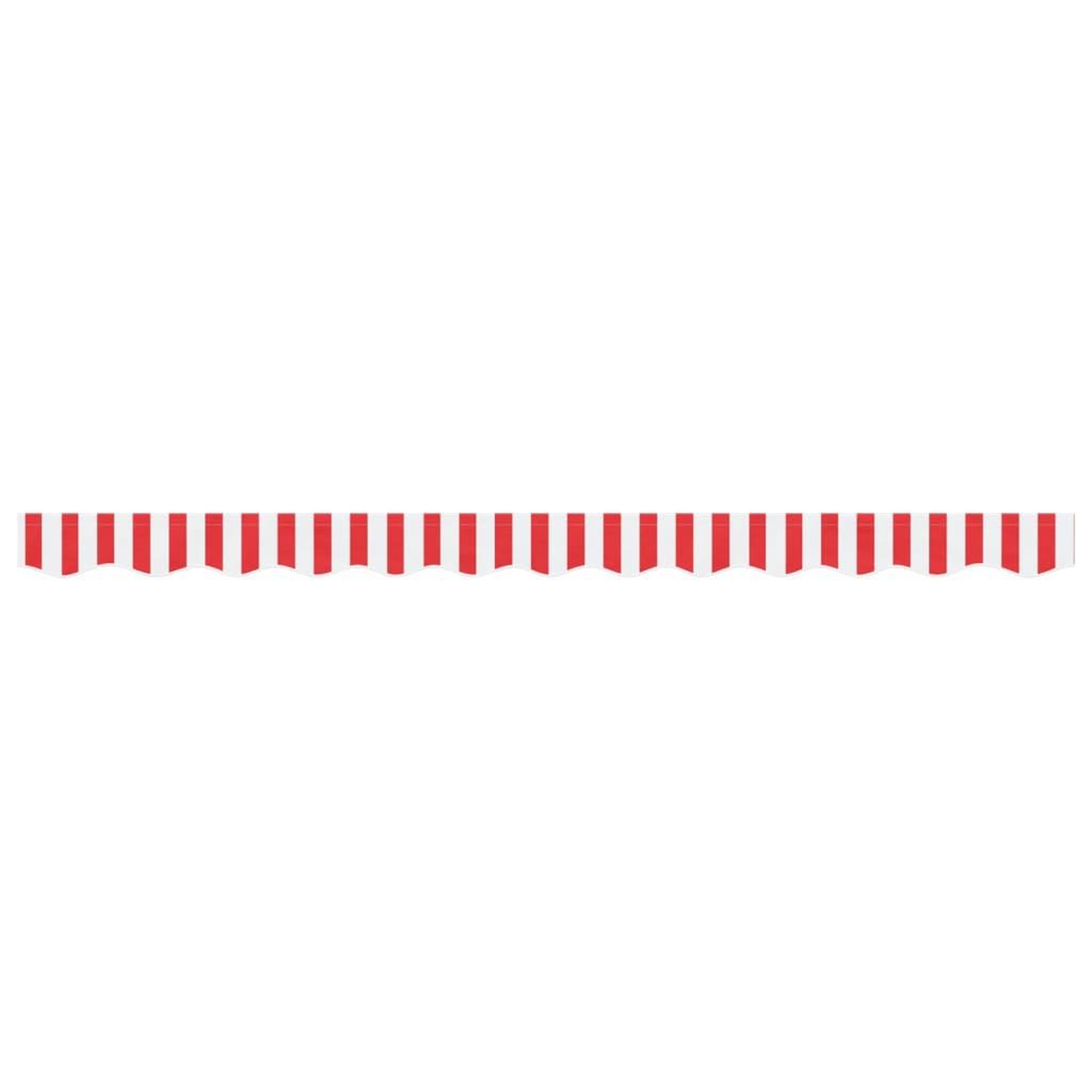 Voir la diapositive 3 : VIDAXL Tissu de remplacement de cantonniere d'auvent rouge blanc 3 m