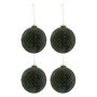 Voir la diapositive 1 : Paris Prix Lot de 4 Boules de Noël  Motifs  10cm Vert Foncé