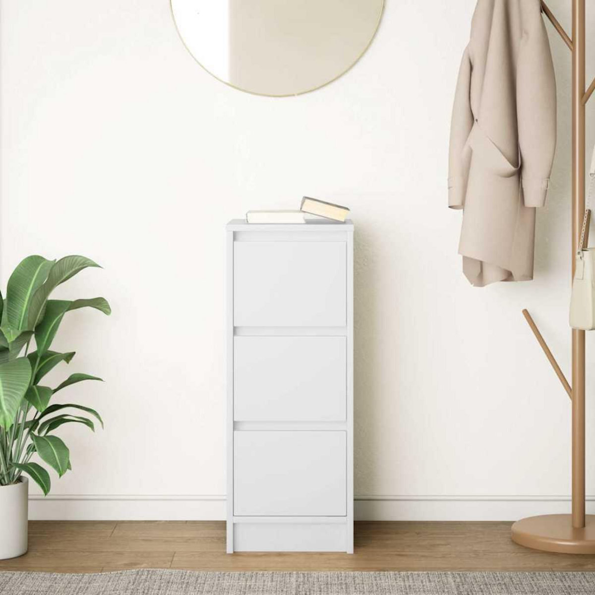 VIDAXL Buffet blanc 29,5x34x76 cm bois d'ingenierie