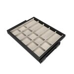 EMUCA SRL Kit de plateau 3 paniers d'organisation pour armoires - Gris pierre