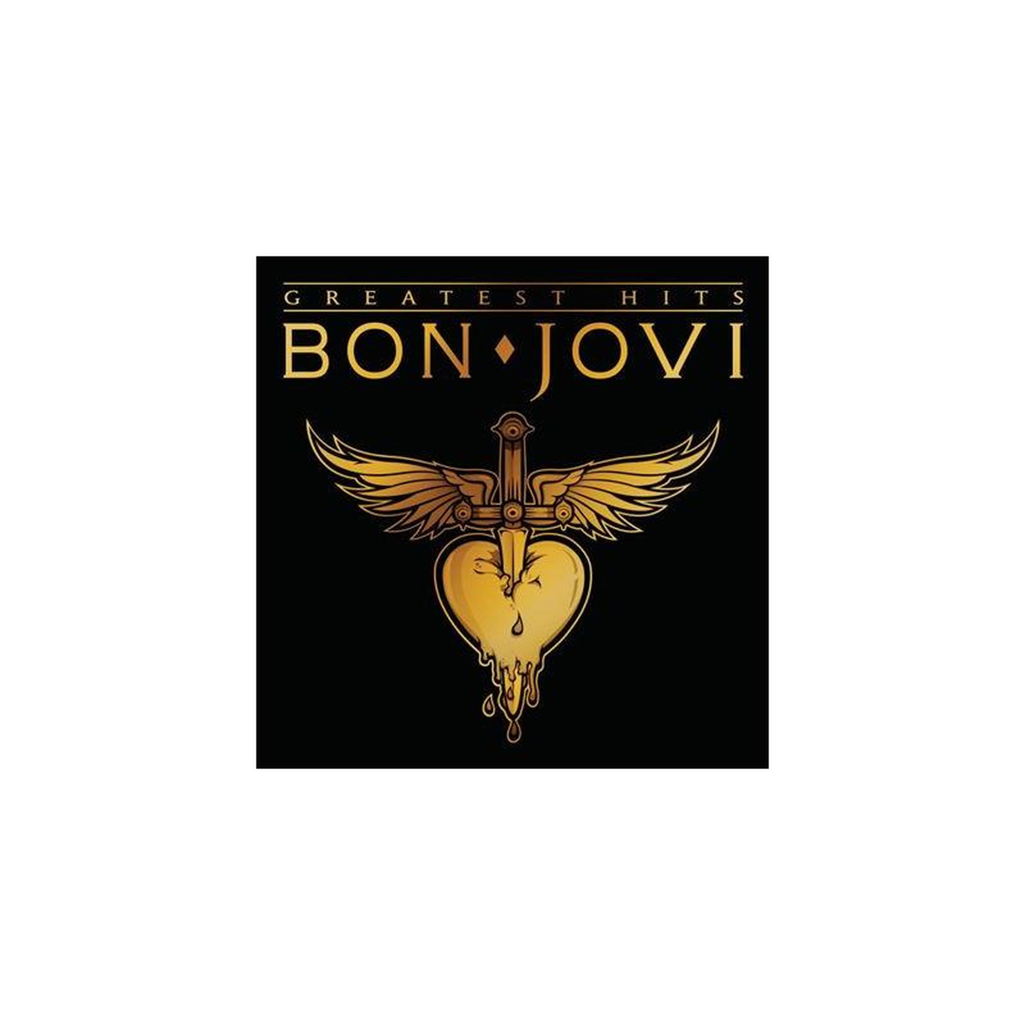 Album vinyle 2lp bon jovi greatest hits, rock international, édition double disque noire et or