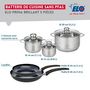 Voir la diapositive 2 : ELO Ensemble de 2 Poêles de cuisson 24 et 28 cm et 3 faitouts 12, 14 et 20 cm Elo Prima Brillant