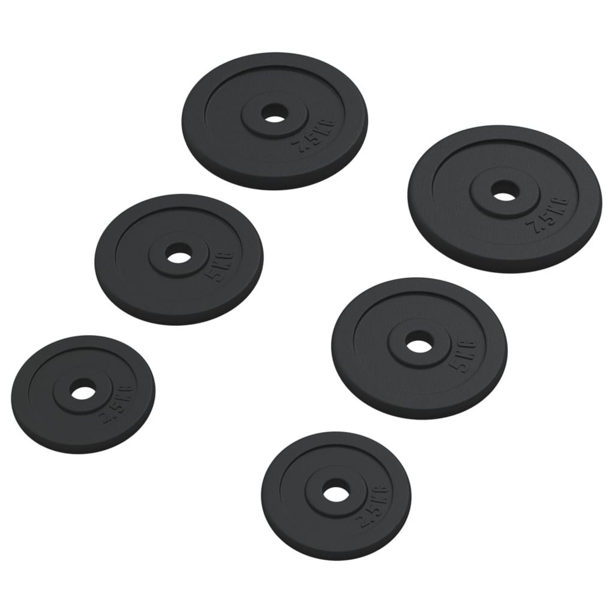 Voir la diapositive 2 : VIDAXL Plaques de poids 6 pcs 30 kg Fonte
