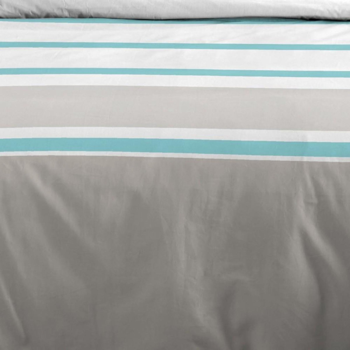 STOF Housse de couette 240x220 finition rabat + 2 taies coton 57 fils