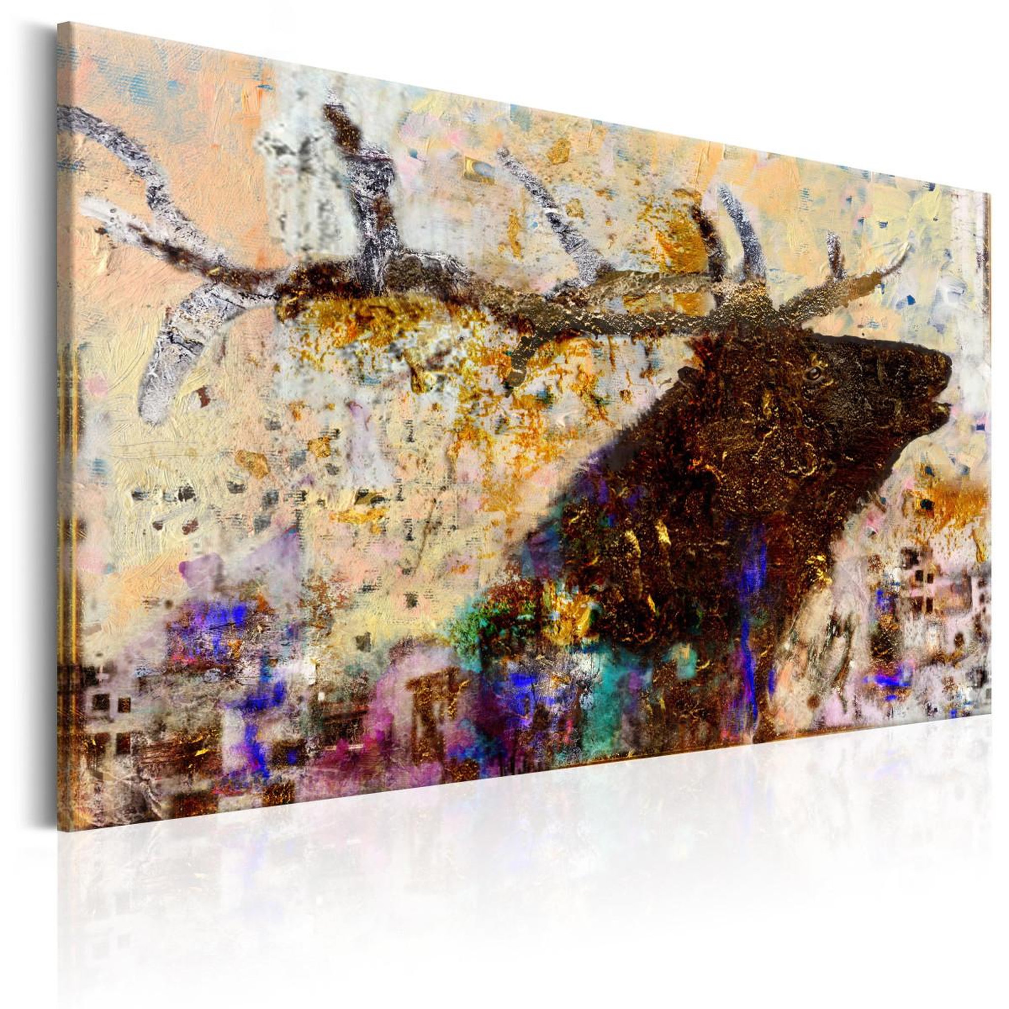 Paris Prix Tableau imprimé  golden stag. Coloris disponibles : Multicolore