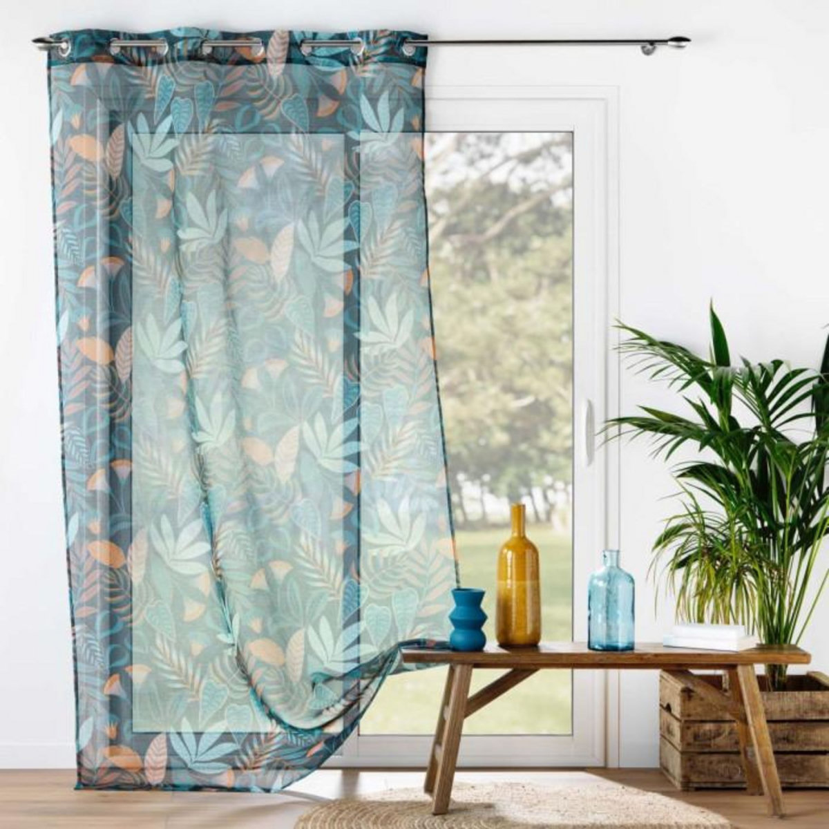 Paris Prix Rideau Voilage à Œillets  Tilda  140x240cm Vert