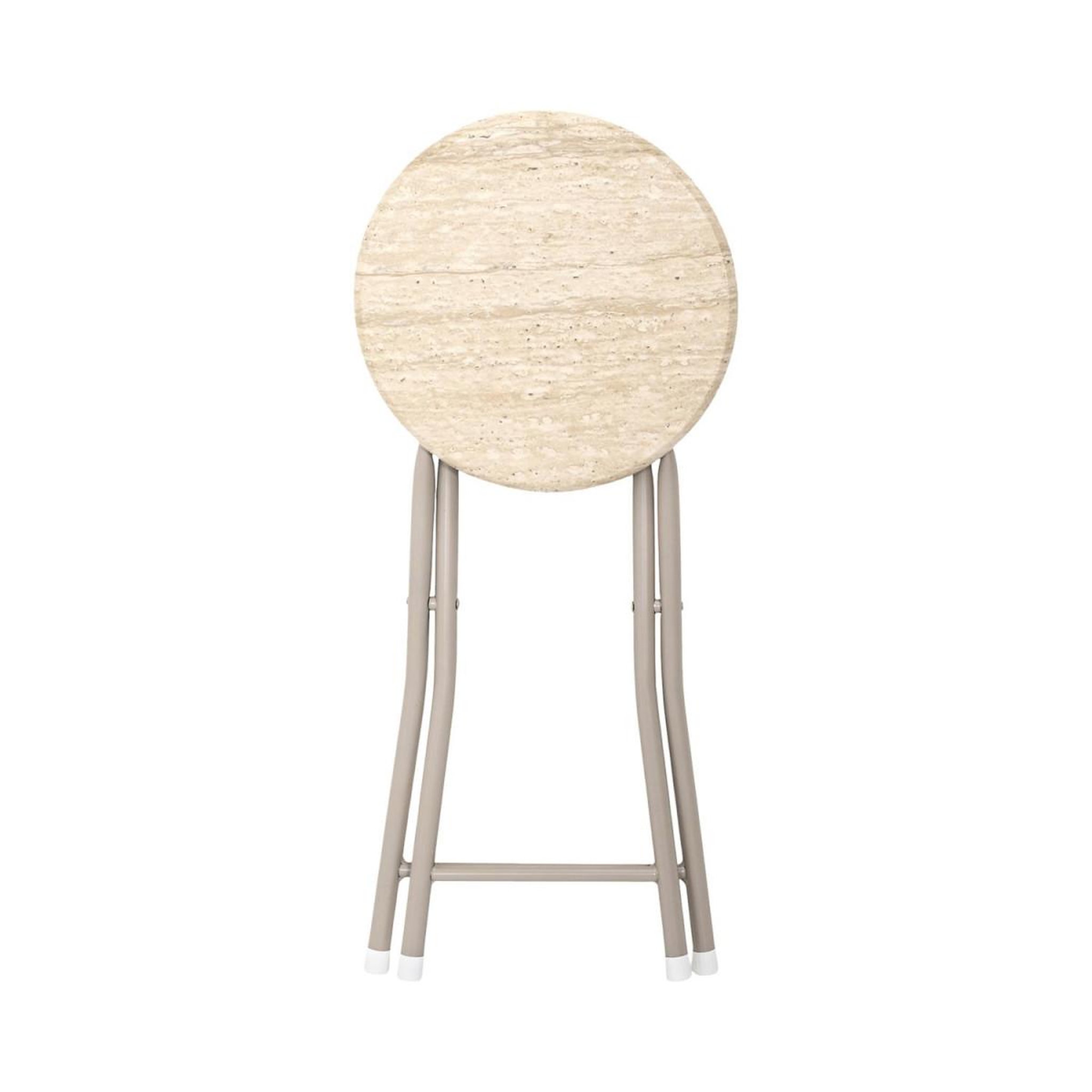 Voir la diapositive 3 : The Home Deco Factory Tabouret pliant  terra nova  45cm beige