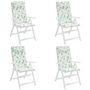 Voir la diapositive 4 : VIDAXL Coussins de chaise a dossier haut lot de 4 modele de feuille