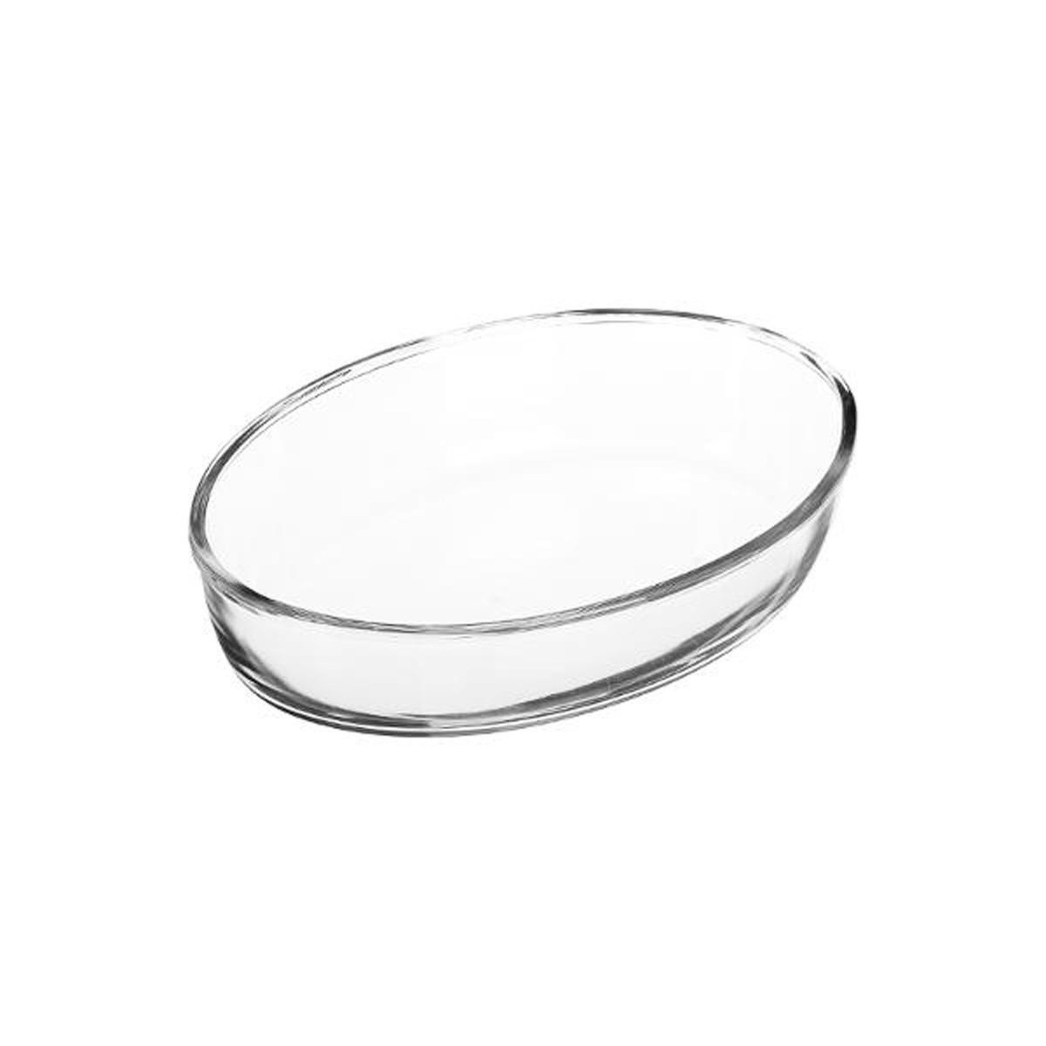 FIVE Plat à four en verre  ovale  26cm transparent