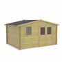 Voir la diapositive 3 : Forest Style Abri bois 28mm ONEGA 11,9m² traité autoclave